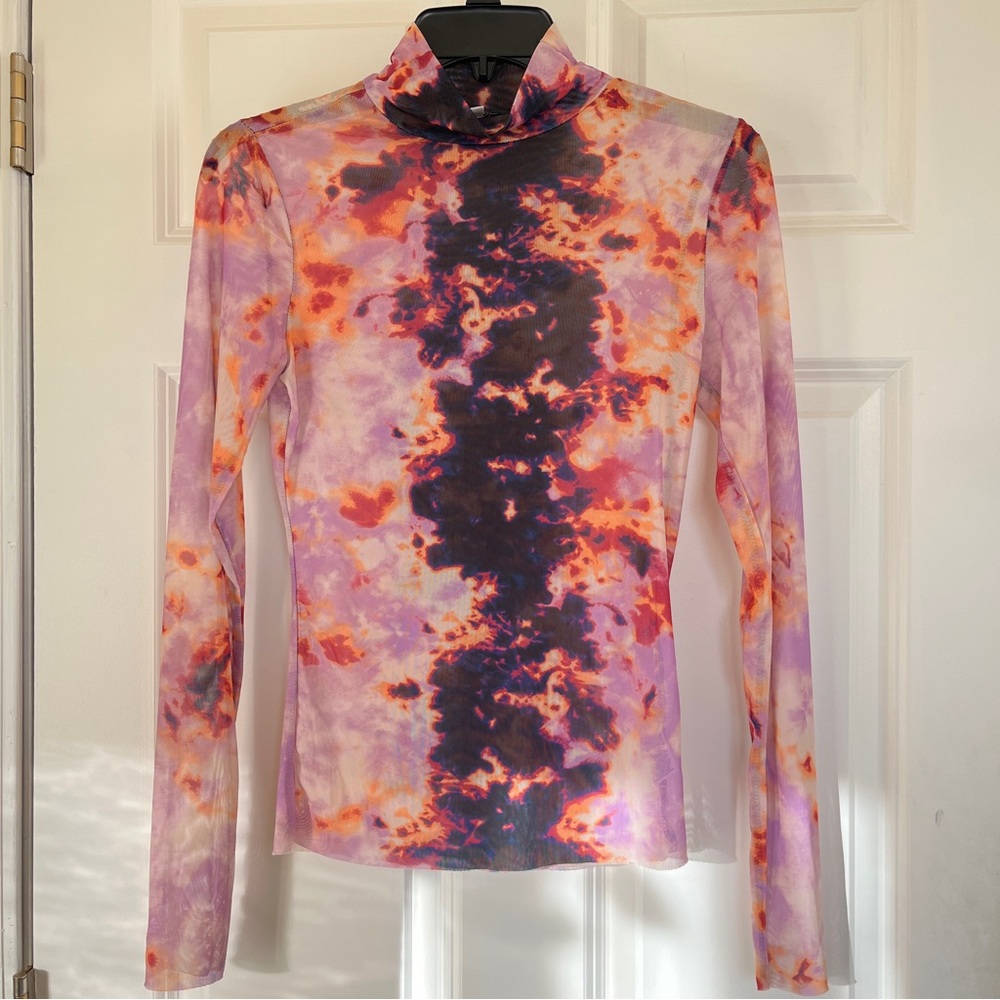 AFRM Multicolor Mesh Long Sleeve Top